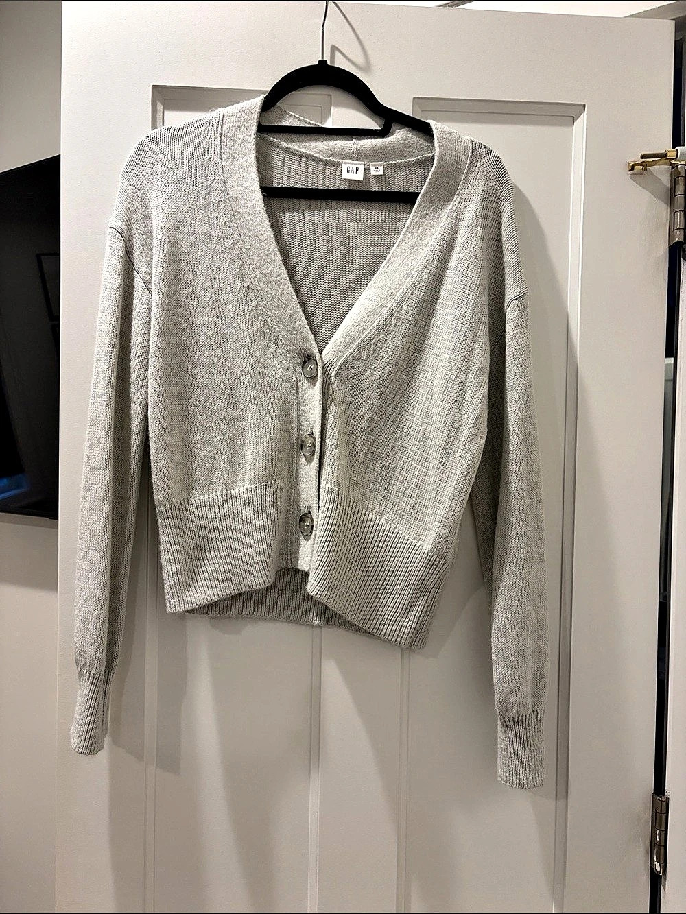 Gap V-Neck Knit Cardigan Gray XS